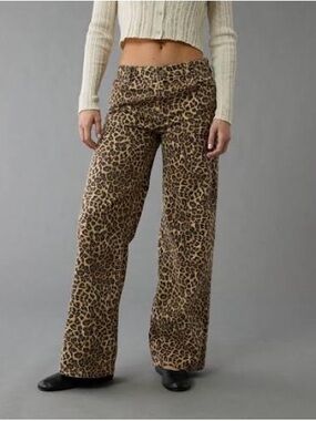 American Eagle Outfitters Leopard Print Stretch Pants - Brown & Black